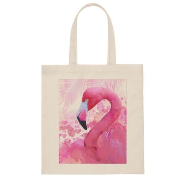 Flamingo 🦩 Print Tote - Picture 1 of 3